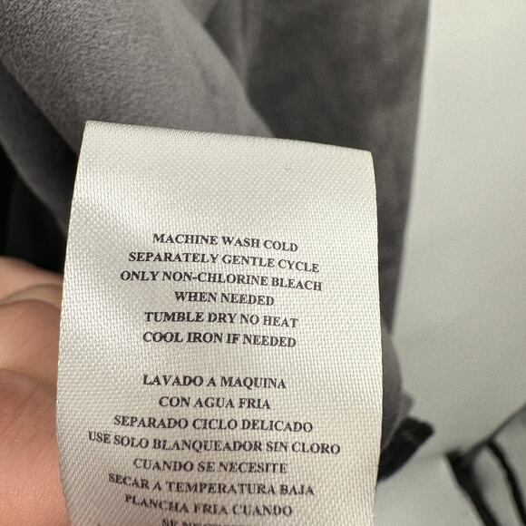 KUT FROM THE KLOTH Haddie Faux Suede Moto Jacket in Gray // S - Picture 12 of 15